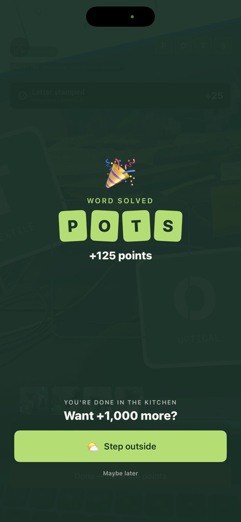 The word solved on a real phone